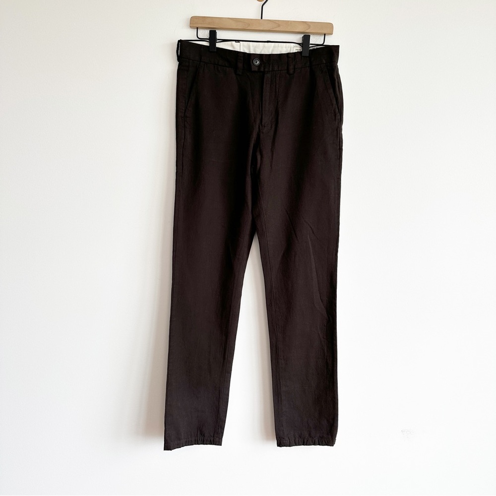 FRANK & OAK | The Henrik Modern Straight Fit Pants NWT 30X32 Cotton Brown